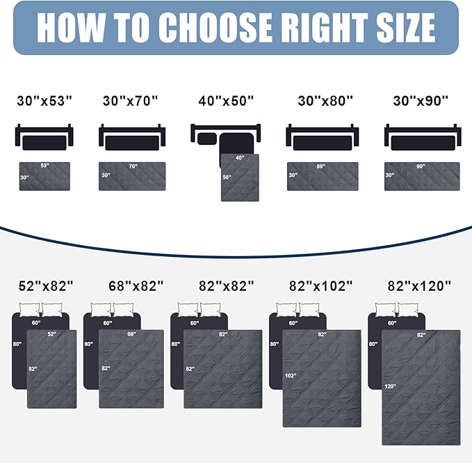 Smiry Waterproof Dog Bed Cover Pet Blanket, Soft Washable Dog Blanket for Furniture Bed Couch Sofa Reversible, Checkered (30"x80", Dark Grey/Black)