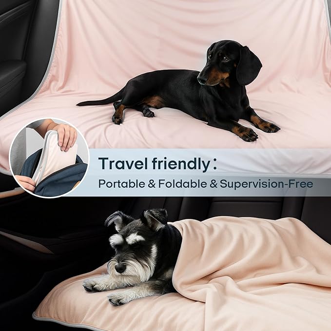 Zonli Premium Cooling Blanket for Dogs-Lightweight Fluffy Pet Throw & Bed Cover,Cooling Mat for Dogs,Cats&Puppies - Breathable,Durable Summer Blanket-Oversized 39"×55" Pet Pad, Machine Washable (PinK)