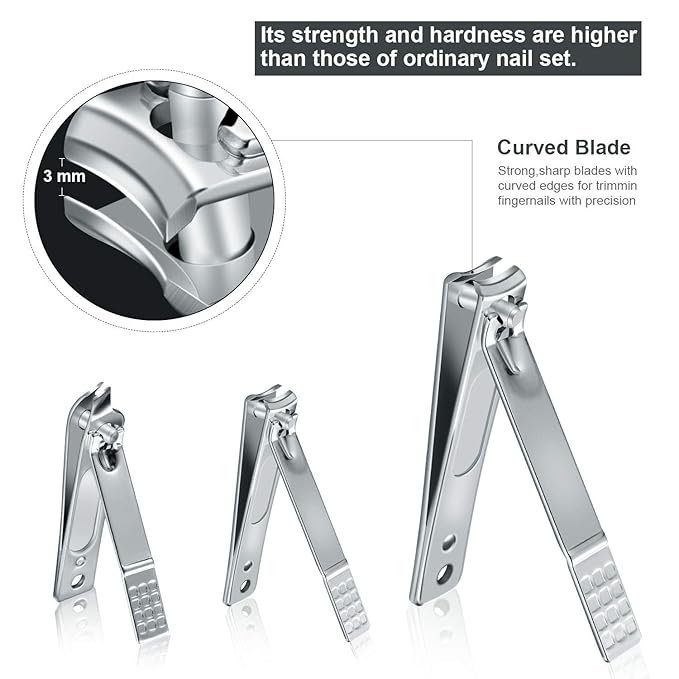 Manicure Set Professional Nail Clippers Kit Pedicure Care Tools- Stainless Steel Women Grooming Kit 12Pcs for Travel or Home (Gold)