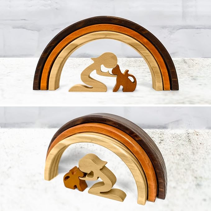 Capti Rainbow Bridge Cat Memorial Gifts - I'll Meet You at The Rainbow Bridge - Pet Loss Gifts, Bereavement, Sympathy Keepsake Cat Mom Gifts for Loss of Pet