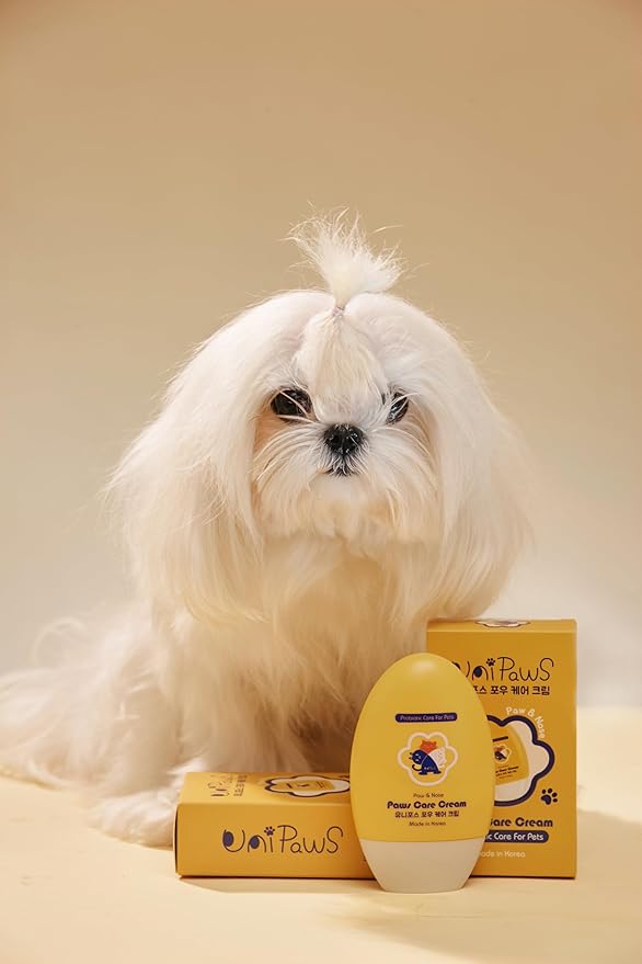 UNIPAWS Probiotic Moisturizing Cream for Dogs & Cats – Organic & Lick-Safe Relief for Dry, Cracked, Itchy Paws, Noses, Elbows & Ears – Skin-Care, Non-Greasy Formula, Made in Korea, 2.1 oz / 60g