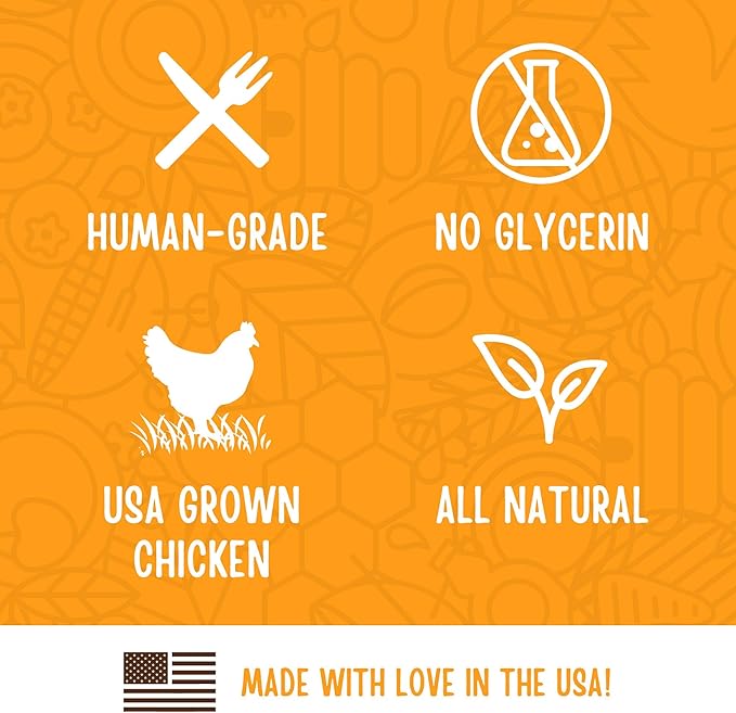 Full Moon Chicken Jerky Healthy All Natural Dog Treats Human Grade Made in USA Grain Free, 1.5 Pound (Pack of 1)