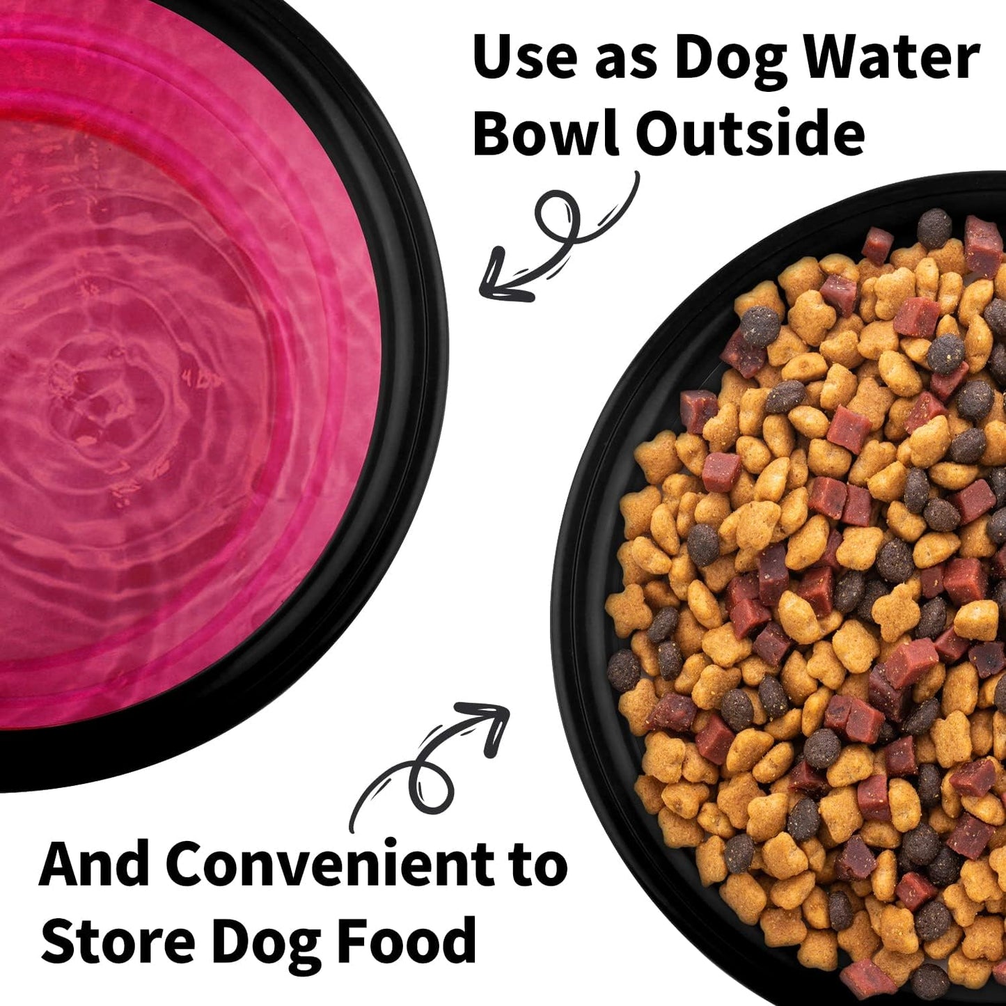 Collapsible Dog Bowl, Lightweight and Portable, Ideal for Travel, Hiking, Camping, and Everyday Use