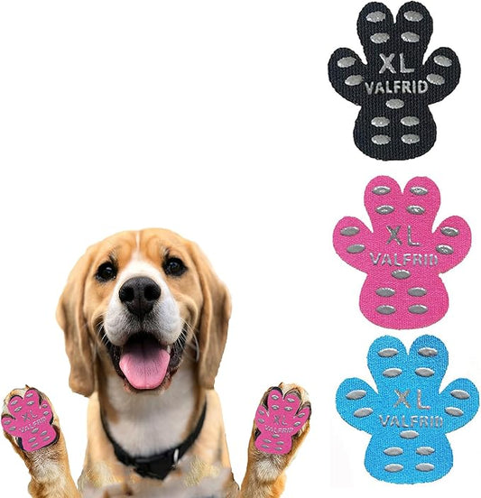 Dog Paw Protector Pads,15 Sets-60 Pads Anti-Slip Grips for Hardwood Floors,Best for Hot Pavement,Strong Self-Adhesive Traction Stickers for Senior Dog Essentials Multicolor XL