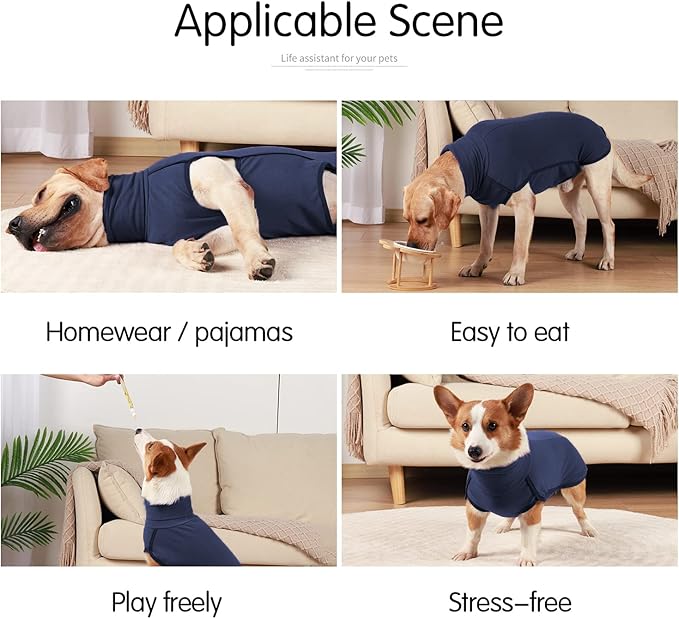 Dog Sweater Pullover Cold Weather Vest for Dogs Dog Sweatshirt & Jacket for Indoor and Outdoor Use (XXX-Large, Navy Blue)