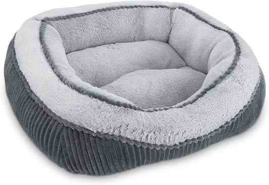 SIWA MARY Dog Beds for Small Medium Large Dogs & Cats. Washable Pet Bed, Orthopedic Dog Sofa Bed, Luxury Wide Side Fancy Design, Soft Calming Sleeping Warming Puppy Bed, Anti-Slip Bottom(25"x21"x8")