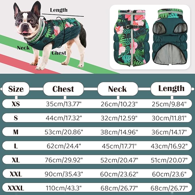 Dog Jackets for Medium Dogs,Medium Dog Coat,Warm Pet Winter Coat Zip Up Back,Waterproof Dogs Jacket with D-Ring,Pet Cold Weather Coats with Fleece Lined, Snowsuit Pug Boston Terrier,M