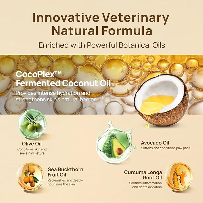 HICC PET Dog Paw Balm 0.53 oz Refill Pack for Dogs & Cats, All-Natural Paw Balm Dogs Lick Safe, Moisturizing and Healing Dry Cracked Paws, Improves Rough Paws Relieves Odor, Horse Hoof, Joint Care