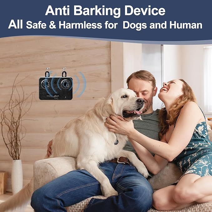 Anti Barking Devices for Dogs, Ultrasonic Dog Bark Control Devices with 3 Modes, 50FT Bark Box Dog Barking Deterrent Devices, Dog Barking Silencer Indoor & Outdoor Safe S