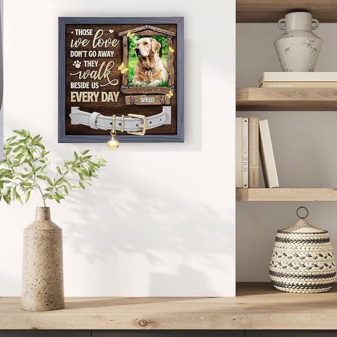 Pawfect House 9x9IN Memorial Personalized Dog Memorial Picture Frame, Loss Of Dog Sympathy Gift, Pet Memorial Gifts For Dogs, Custom Pet Loss Sign Memorial Keepsake, Bereavement Gifts