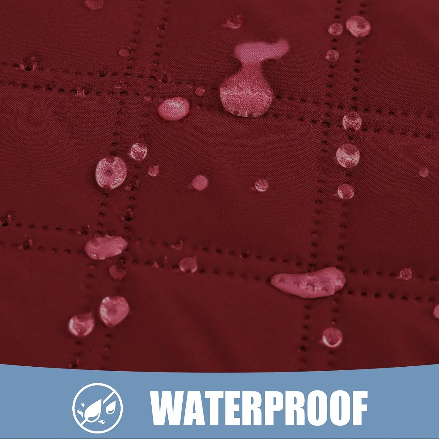 Smiry Waterproof Dog Bed Cover Pet Blanket, Soft Washable Dog Blanket for Furniture Bed Couch Sofa Reversible, Checkered (52"x82", Wine Red/Wine Red)