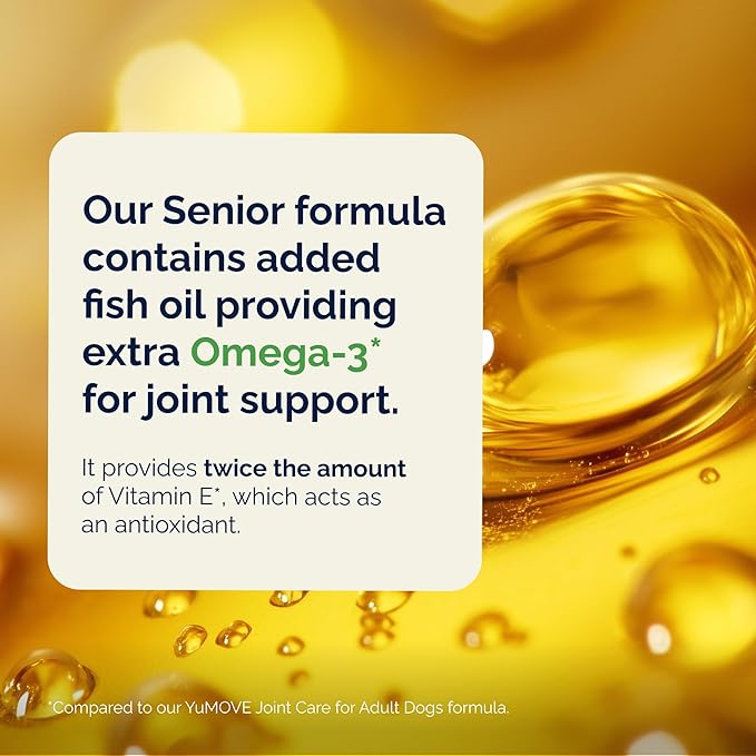 Yumove Hip & Joint Supplement for Dogs - with Glucosamine Chondroitin, Omega 3, Hyaluronic Acid, Green Lipped Mussel & Fish Oil for Dogs - Senior Dog Joint Supplement (240ct Chewable Tablets)