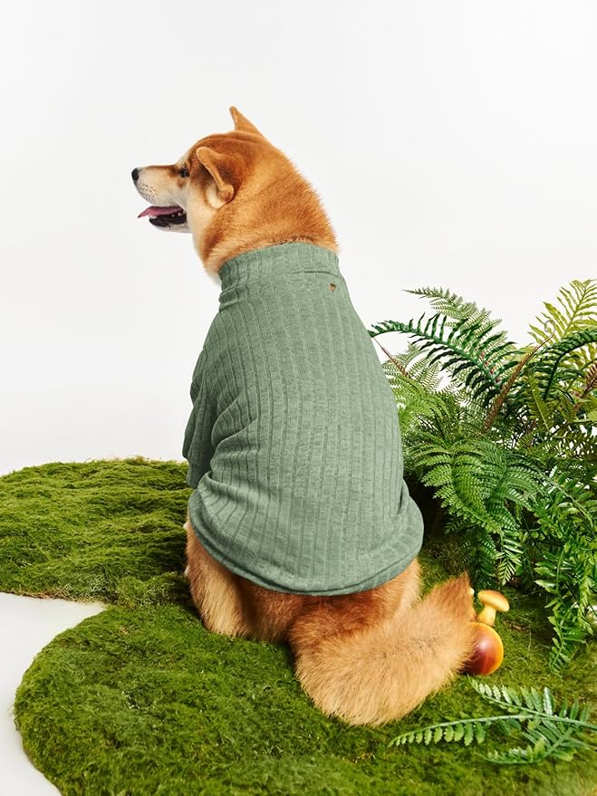Dog Turtleneck Knitted Shirt Stretchy Pullover Sweater Winter Warm Puppy Clothes for Small Medium Dogs