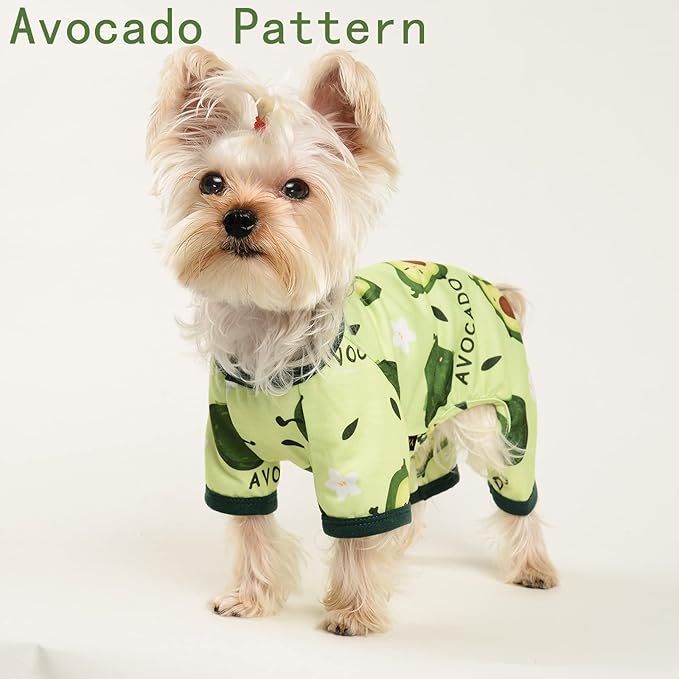 Dog Clothes for Small Dogs Boy Girl, Dog Pajamas Tiny Chihuahua Yorkie Spring Summer Shirt, Cute Puppy Outfit Pjs Jumpsuit Cat Onesie Apparel Pet Clothes
