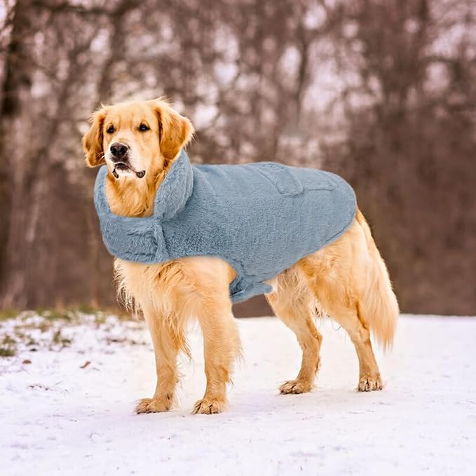 ASENKU Dog Coat, Dog Fleece Jacket with Plaid Reversible, Waterproof Windproof Cold Weather Vest, Pet Apparel for Small Medium Large Dogs