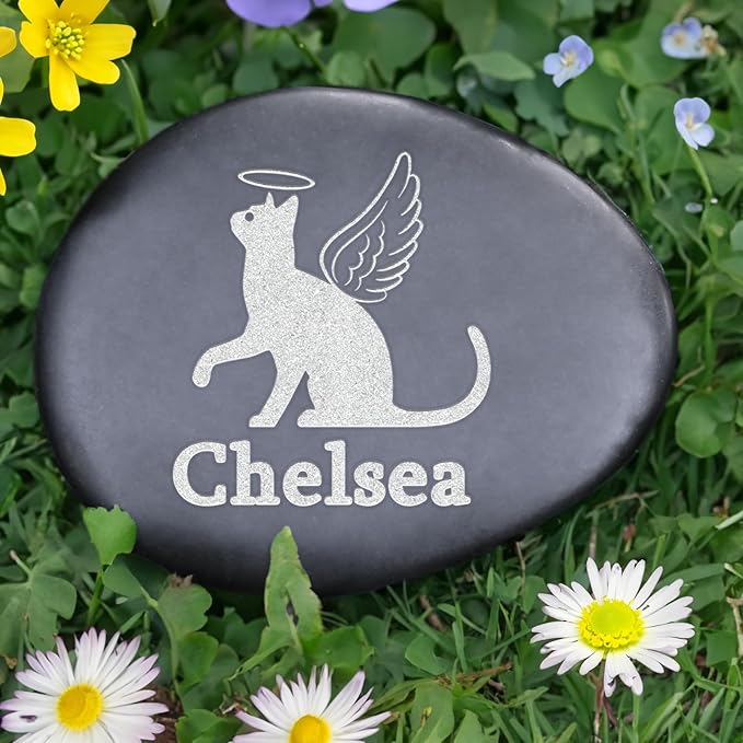 Cat Loss Stone, Personalized Cat Memorial Stone, Cat Loss Sympathy Gifts, Loss of Cat Gift, Pet Loss Gifts, Cat Condolence Gift, Cat Memorial Gift, Cat Loss Keepsake, Cat Bereavement Gifts