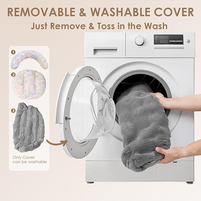 EHEYCIGA Medium Dog Bed and Large Cat Couch – Fluffy Faux Rabbit Fur Pet Sofa for Small and Medium Dogs, Washable Removable Cover, Waterproof and Non-Slip, 30 Inch, Grey