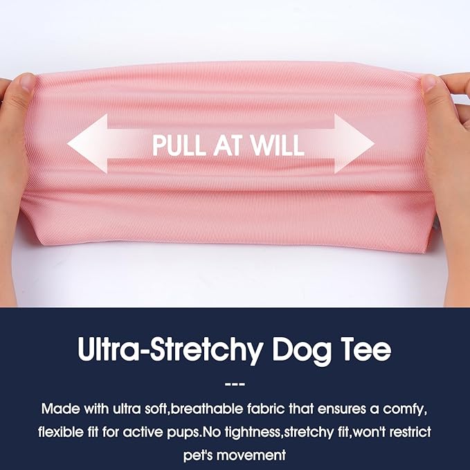 IECOii 2 Pack Great Dane Dog T Shirts | Comfortable Fabric Vest for Dogs with Sensitive Skin - Durable Fit - Spring, Summer, Fall Wear for Giant Breed, Pink+Green,5XL