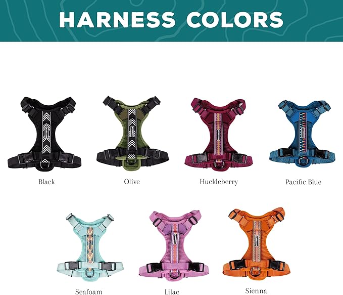 Wilderdog Lightweight Dog Harness with Reflective Straps - Medium - Huckleberry