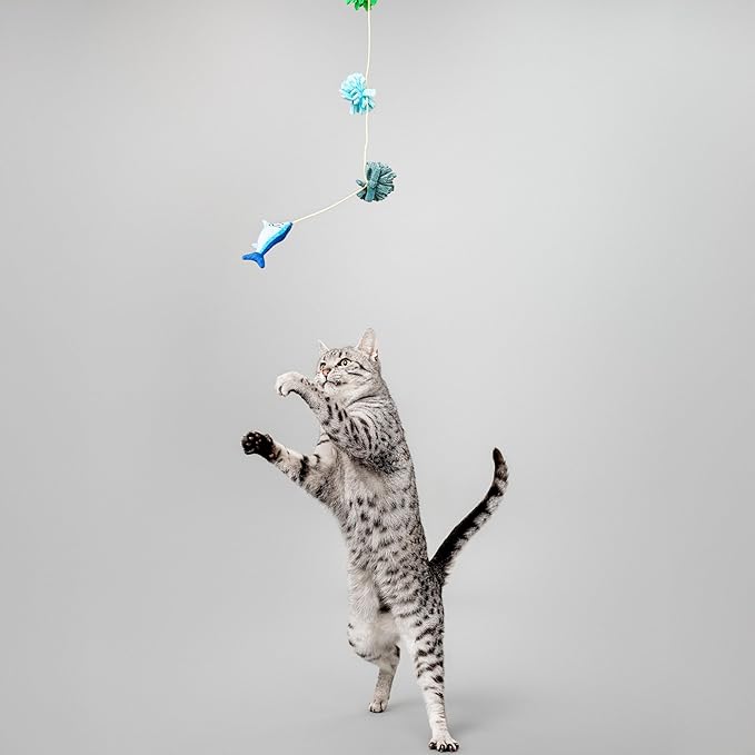 Cat Toys | Plush Toy Fish Teaser Cat Toys for Indoor Cats | Eco Friendly Toy Made from Non Toxic Materials