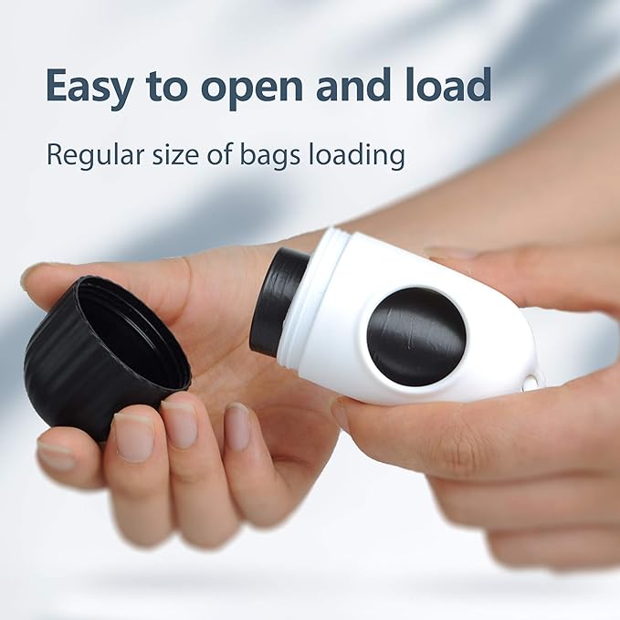 Fida Retractable Dog Leash with Dispenser and Poop Bags, 16 ft Pet Walking Leash for Small Dog or Cat up to 26 lbs, Anti-Slip Soft Handle, Tangle Free, Reflective Nylon Tape (S, Black)