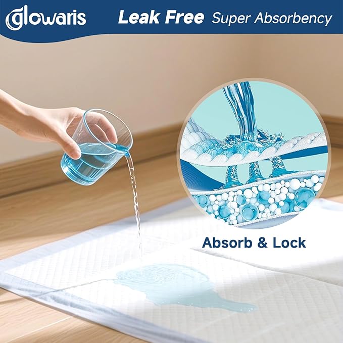 50 Count 30” x 36” XXL Disposable Underpads, Super Absorbent Leakproof Quick Drying, Baby Puppy & Adults Bed Pads Disposable Adult, Dog Pee Pads Extra Large, Incontinence Bed Pads