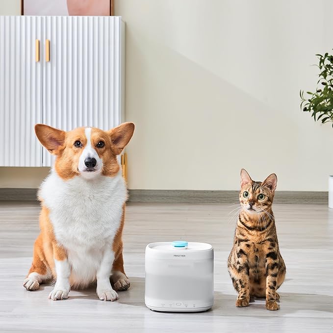 PAWGETHER® 3Pcs Cat Water Fountain Filter Compatible with 67oz/2L Dog Water Fountain P3/P3s/P3SU Pet WaterFountain Replacement Filter