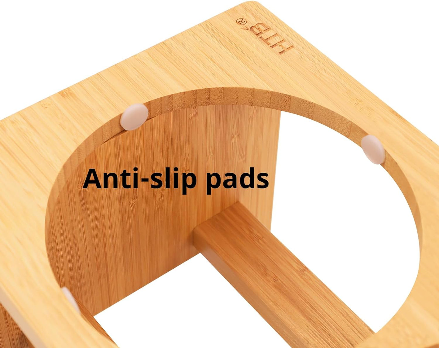 HTB Elevated Dog Bowls,Raised Dog Bowl Stand with 2 Stainless Steel Bowls,Elevated Raised Dog Bowls for Large Medium Small Sized Dogs