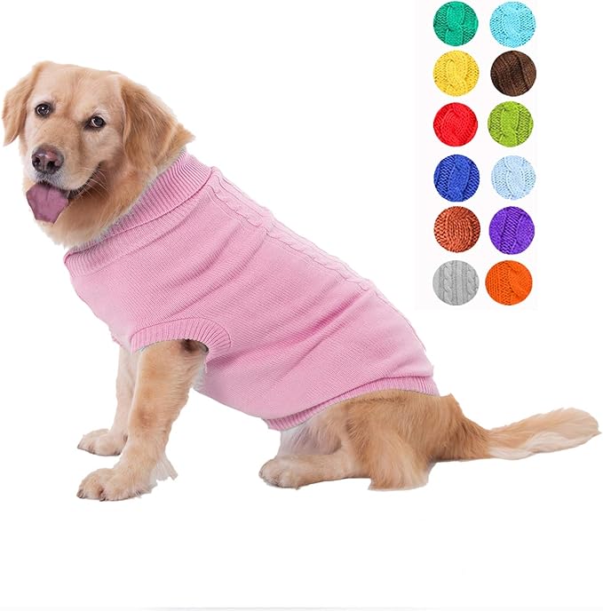 Dog Sweater, Warm Dog Sweaters for Small Dogs Medium Large Dogs, Cute Winter Classic Turtleneck Pet Sweater Cat Sweater Dog Clothes Coat Dog Christmas Sweaters for Girls Boys Dog Puppy Cat