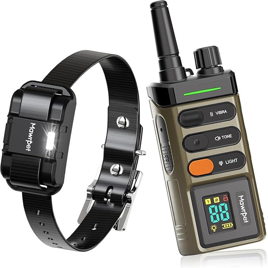 Dog Training Collar with Remote-5200FT, Dog Shock Collar with IPX7 Waterproof, Shock, Vibration, Beep, E-Collar for Dogs Training, Rechargeable, Suitable for All Breeds of 15-120lbs