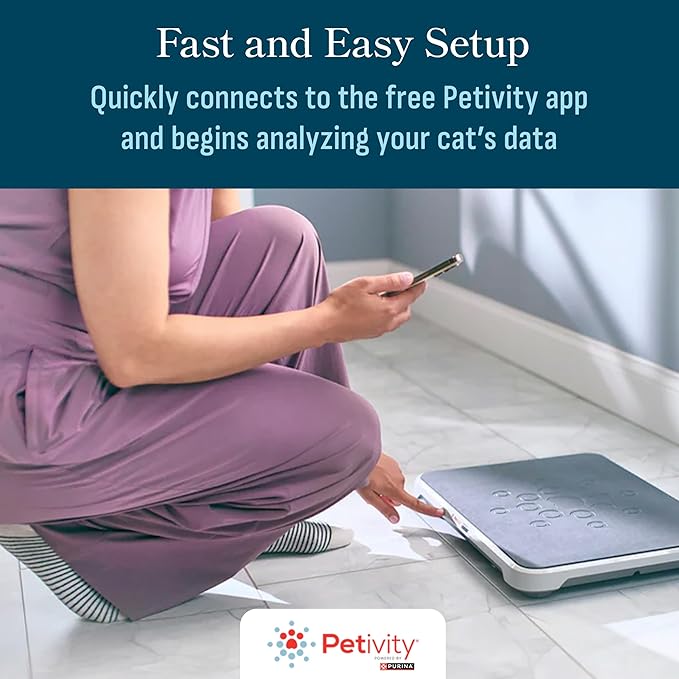 Purina Petivity Smart Litter Box Monitor Cat Weight Scale & Health Tracker - Monitor Litter Habits, Track Weight Accurately, AI Alerts & Monthly Reports, Phone App, Works for Multiple Cats