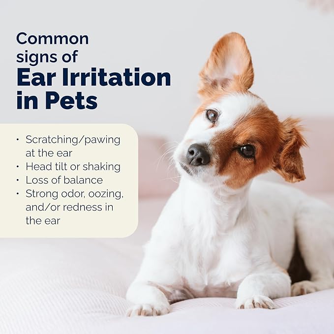 Vetnique Oticbliss Advanced Strength Medicated Dog Ear Infection Treatment, Antiseptic Ear Cleaner for Cat & Dog Ear Cleaning Solution Chlorhexidine & Ketoconazole (6oz Flush)