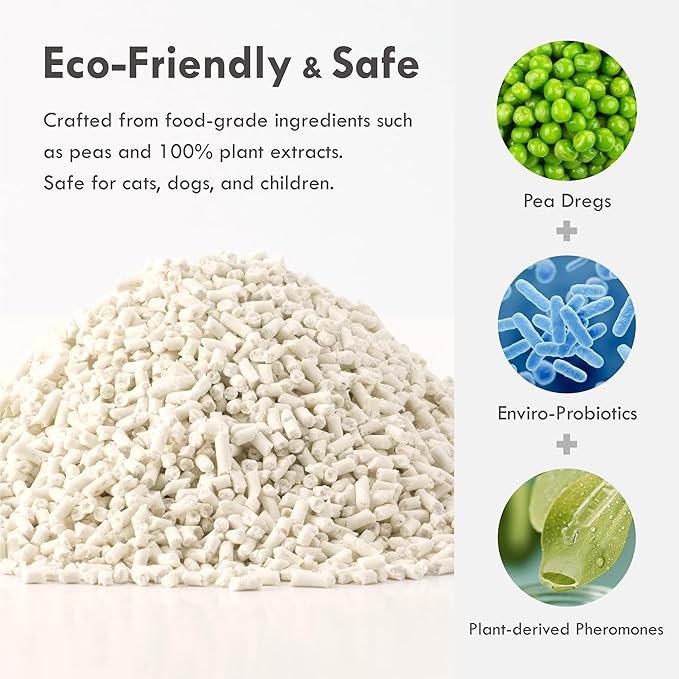 Lady N Cat Attract Tofu Litter – Natural Attractant Formula for Litter Box Training, Calming Pheromone for Multi-Cat Homes, Granular Mini-Pellet Shape for Self-Cleaning Box, 9lb