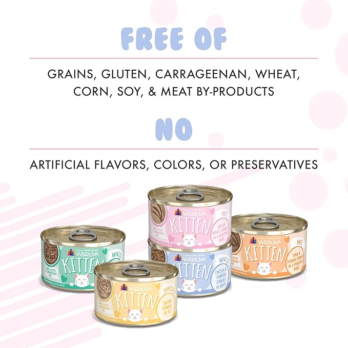 Weruva Kitten, Chicken & Tuna Formula in Gravy, 3oz Can (Pack of 12)