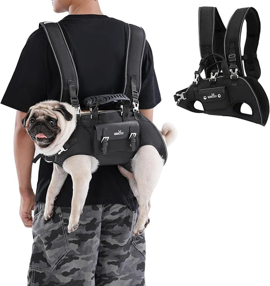 Dog Backpack Carrier for Dogs,Dog Lift Harness,Adjustable Padded Breathable Straps for Dogs, Disabled, Joint Injuries, Arthritis,S