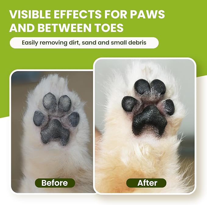 Paw Cleaner for Dogs & Cats, No-Rinse Foaming Pet Foot Washer with Built-in Scrubber Brush for Dirty, Muddy Paws – Suitable for Small, Medium & Large Dogs, Puppies, Kittens (5 fl oz)