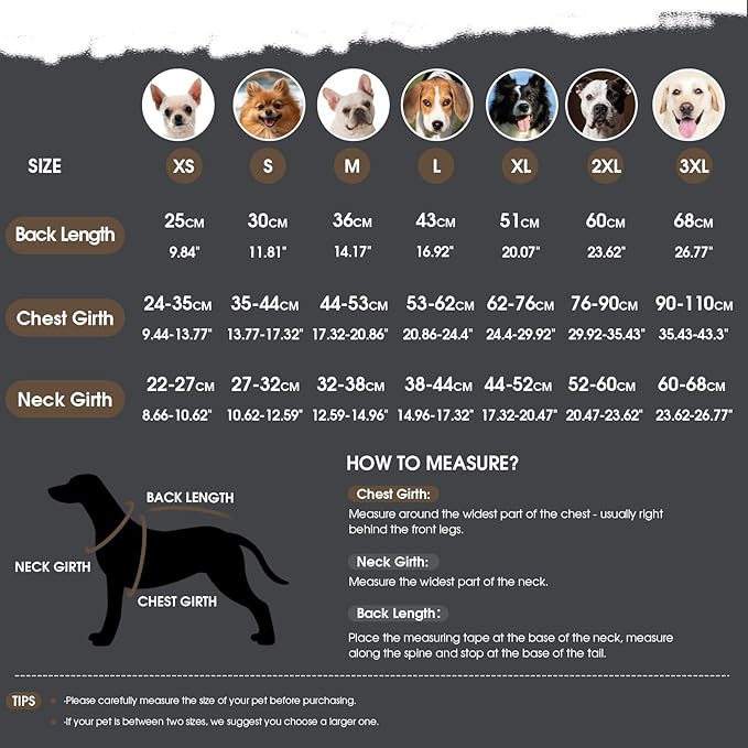 ASENKU Dog Winter Jacket Plaid Reversible Vest, Waterproof Dog Coat for Cold Weather, Perfect for Small to Large Dogs (Coffee, XS)