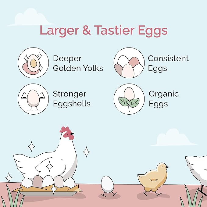 Organic Chicken Feed – Layer Pellet, Non-GMO, USA Grown, 16% Protein, Corn-Free, Soy-Free, Non-Medicated Feed for Chickens, 46 lbs