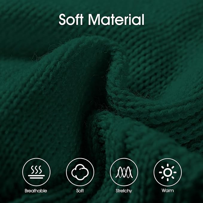 Dog Sweaters for Small Medium Large Dogs Girl, Classic Turtleneck Pet Sweater for Dogs, Thermal Doggy Winter Coat, Warm Dog Shirt Outfits, Double Knitting Collar for Outdoor Playing (2XL, Dark Green)