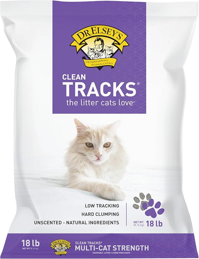 Dr. Elsey's Clean Tracks Clumping Clay Cat Litter 18 lb. Bag