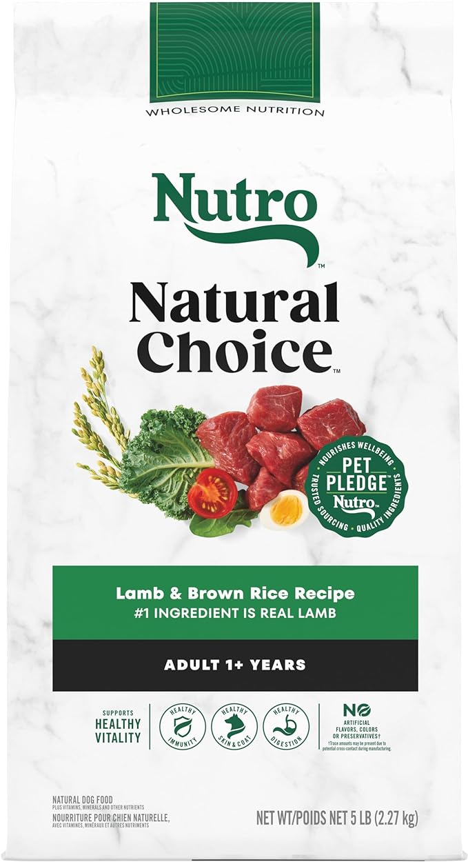 Nutro Natural Choice Adult Dry Dog Food, Lamb and Brown Rice Recipe, 5 lbs.