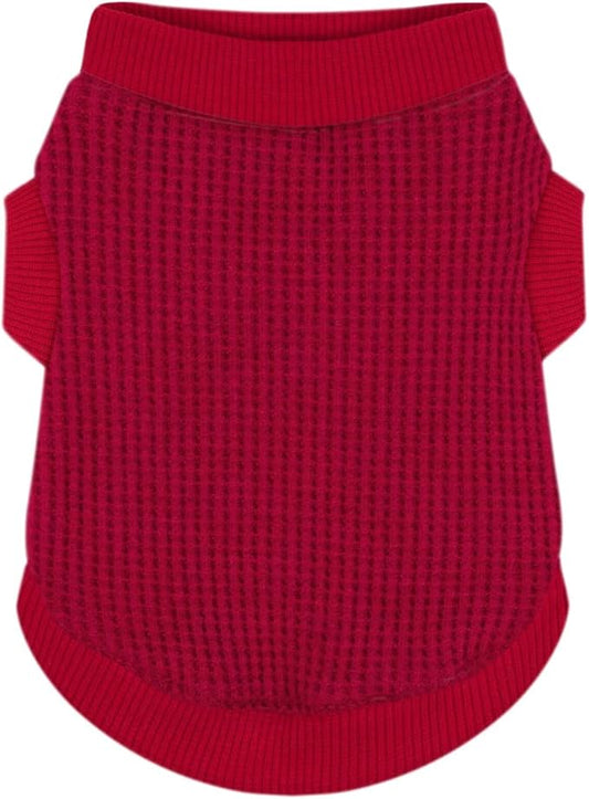 Cozy and Functional Dog Shirts for Small Puppies: Stretchable Wine Red Attire with Easy-On Design, Ideal for Chihuahuas and Yorkies - Enhance Comfort and Playfulness on Chill Days X-Large