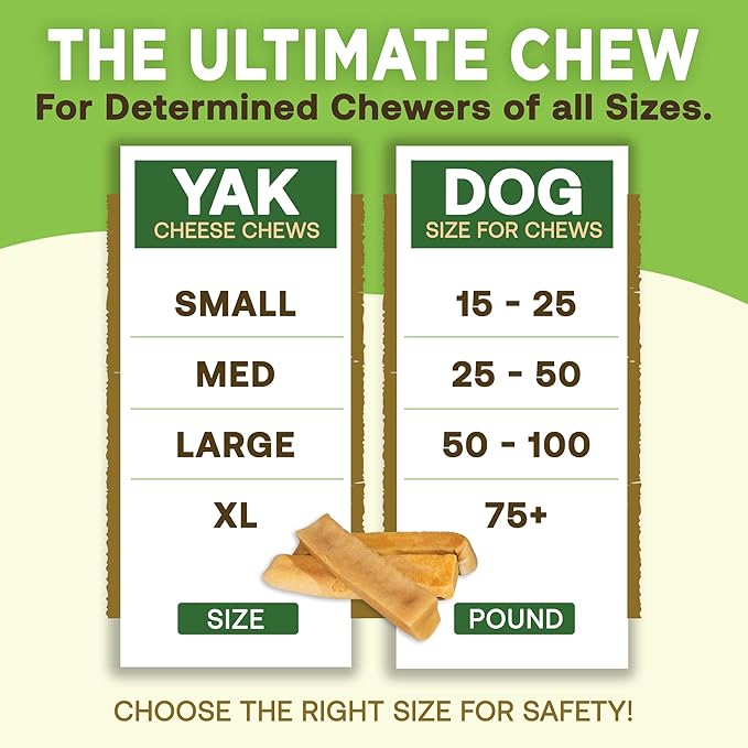 EcoKind Premium Gold Yak Cheese Himalayan Dog Chews, Dog Treats Large Breed, All Natural, High Protein Dog Chew, Cheese, Large - 18+ Chews