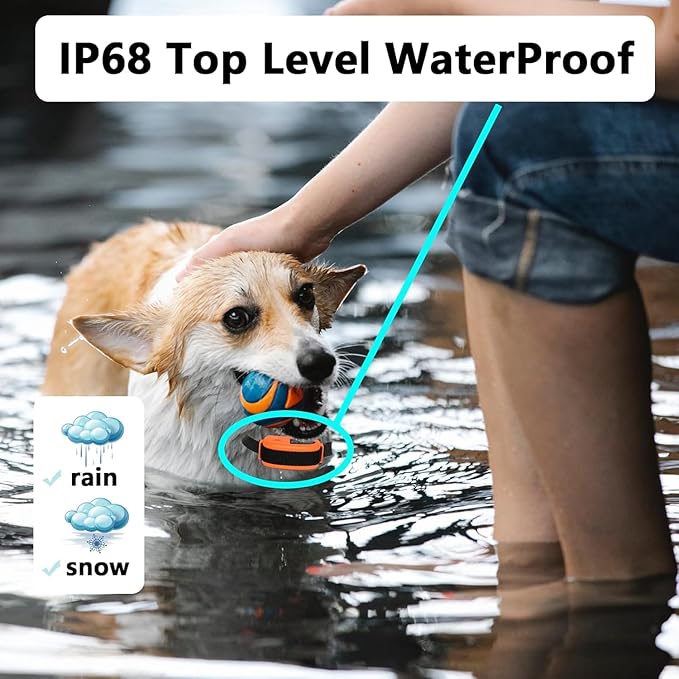 Indoor Pet Barrier for Home,Keeps Areas Off Limits,Dog Home Proofing, Waterproof/Rechargeable/Beep/Static Training Collar,Wireless Electric Fence,1 Dog Orange Kit