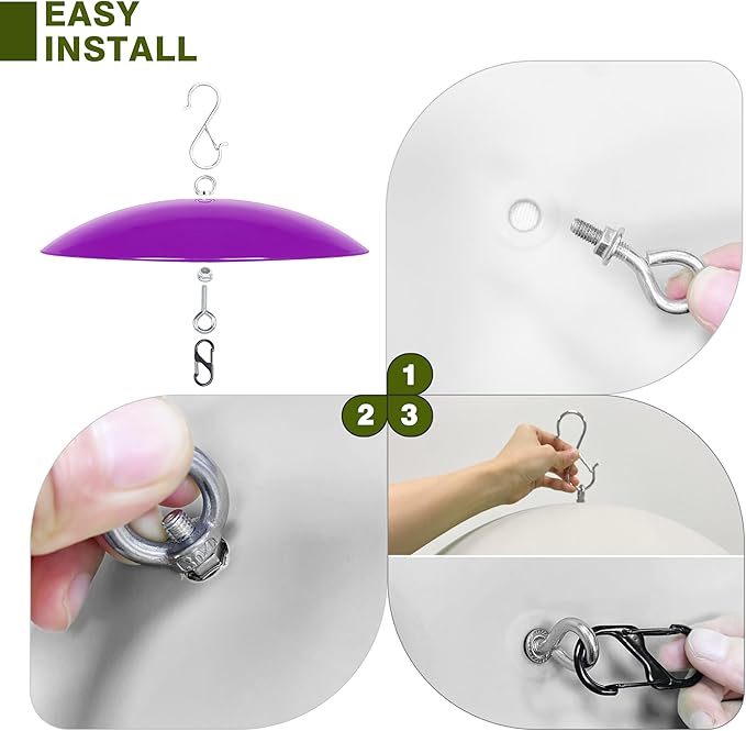 13" Bird Feeder Rain Cover,Bird Feeder Dome,Hummingbird Feeder Guard, Proof Bird Feeders Baffle, (Purple), 2Pack