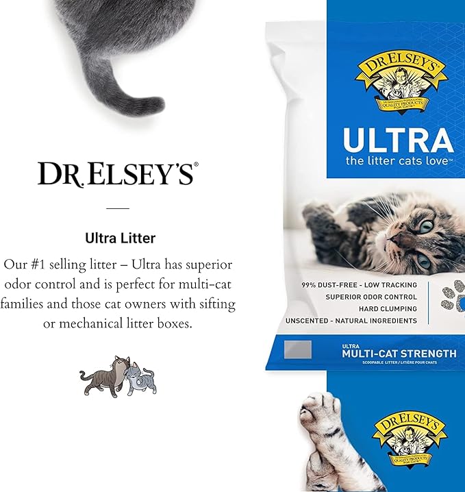 Dr. Elsey's Ultra UnScented Clumping Clay Cat Litter 40 lb. Bag