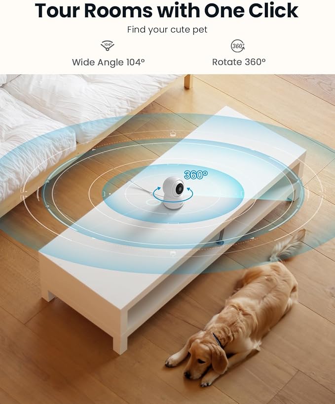 ieGeek 5MP Plug-in Indoor Camera, 5G/2.4GHz WiFi Cameras for Home Security with Phone App, Pan/Tilt Pet Camera for Baby Monitor With Motion Detection, Auto Tracking, 2 Way Audio, Night Vision (2 Pack)