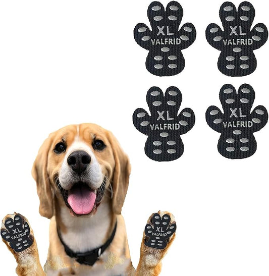 ‌VALFRID Dog Paw Protector Pads,15 Sets-60 Pads Anti-Slip Grips for Hardwood Floors,Best for Hot Pavement,Strong Self-Adhesive Traction Stickers for Senior Dog Essentials Black XL