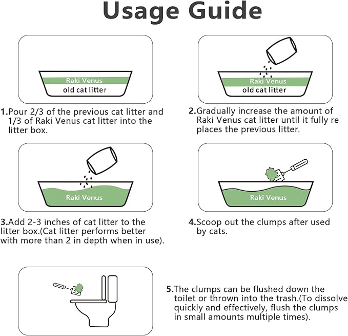 Tofu Cat Litter - Strong Clumping, Ultra Absorbent, Odor Control, Flushable, Low Tracking, Low Dust Tofu Litter Pellets 2 Packs/12LB (Green Tea)