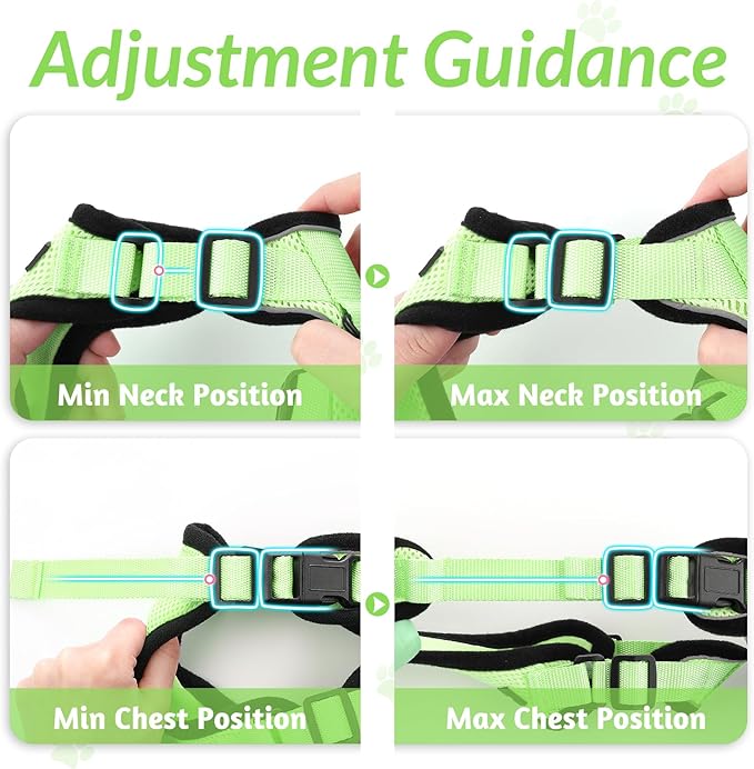 rabbitgoo Cat Harness and Leash for Walking, Escape Proof Soft Adjustable Vest Harnesses for Cats, Easy Control Breathable Reflective Strips Jacket, Light Green, XS